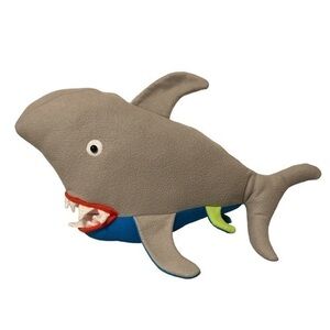Jumbo Shark Squishy Pillow handcrafted stuffed animal open mouth